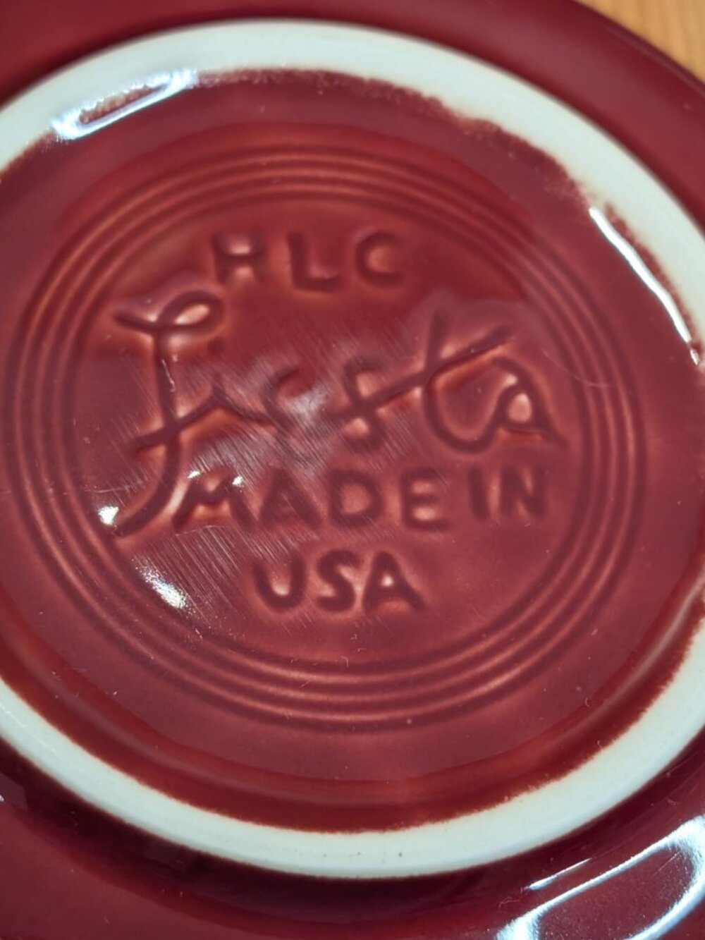 Fiesta Ware Retired 4-Piece Place Setting CINNABAR Fiestaware Set w/ Box USA GUC - Picture 5 of 15